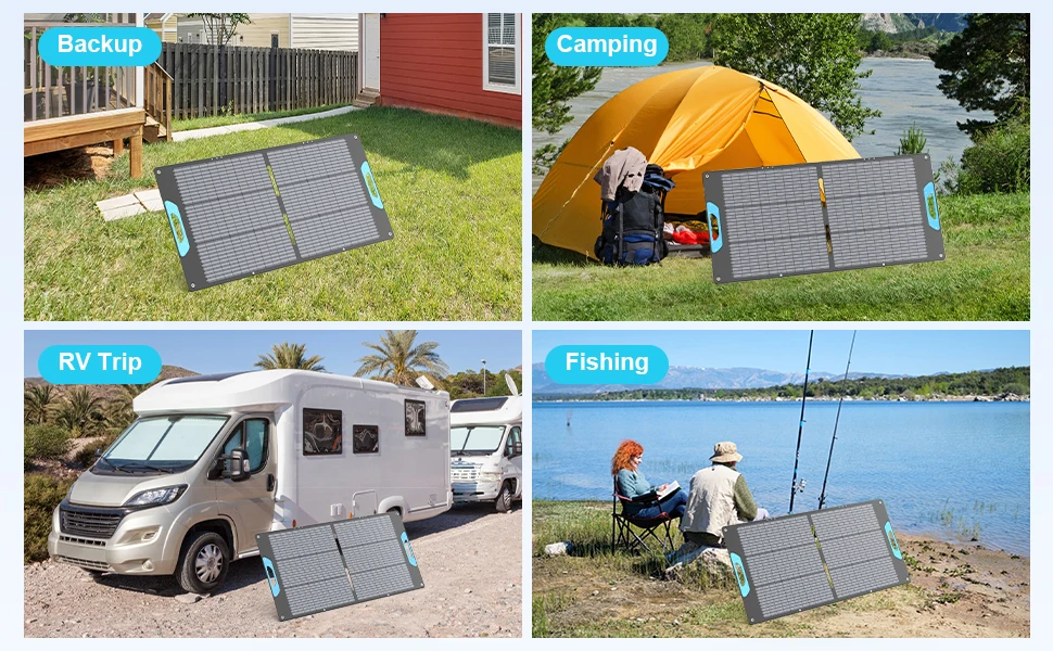 Panel solar portátil E-POWO 100W/200W, respaldo de energía de panel solar plegable impermeable IP67, cargador solar para central eléctrica RV/Free Envio a Cuba 15-21 dias - Image 17