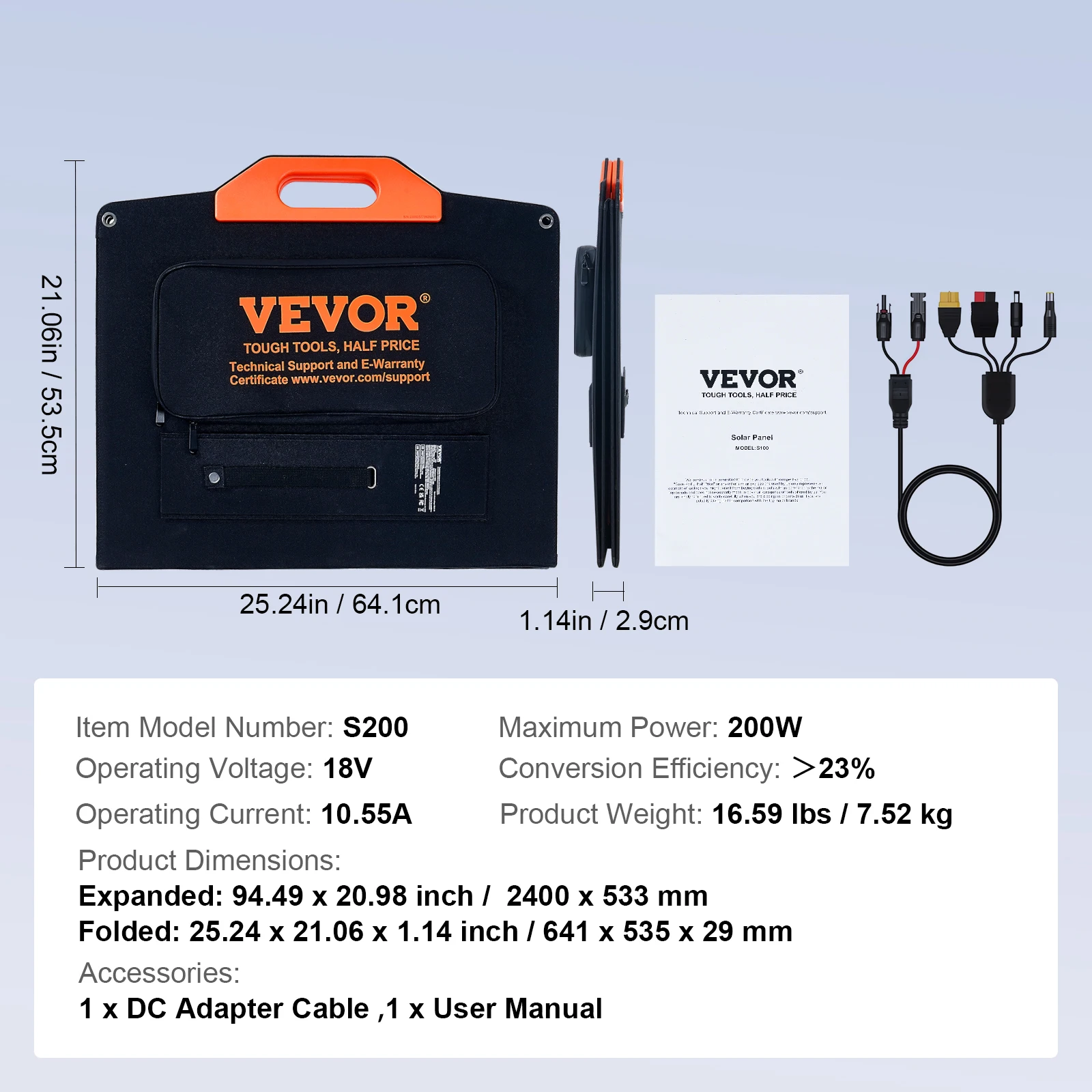 SucceBuy Panel Solar monocristalino portátil, cargador ETFE plegable, Panel de eficiencia resistente al agua para central eléctrica, Camping y senderismo/Free Envio a Cuba 15-21 dias - Image 7