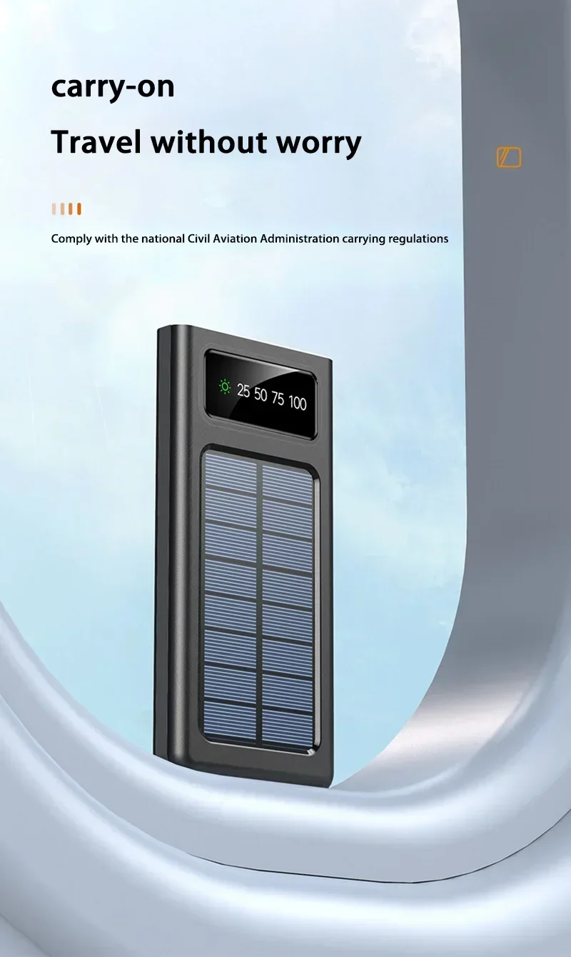 Banco de energía solar Xiaomi 200000 Batería de carga rápida móvil de gran capacidad mAh con cables USB 4 duales para iPhone Samsung/Free Envio a Cuba 15-21 dias - Image 26