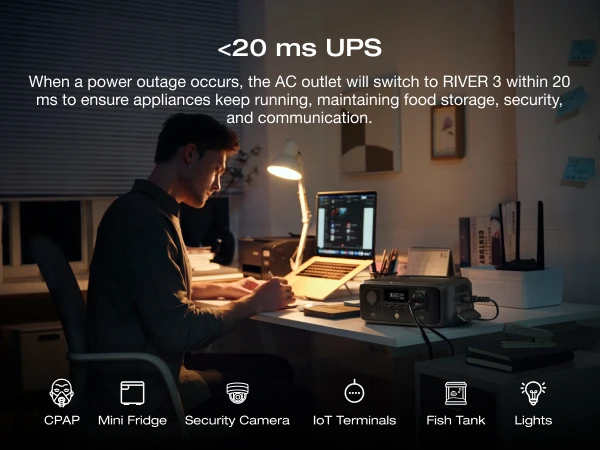 Central eléctrica portátil ECOFLOW RIVER 3, central eléctrica con batería LiFePO4 de 230 Wh, salida de CA de 300 W hasta 600 W/Free Envio a Cuba 15-21 dias - Image 15