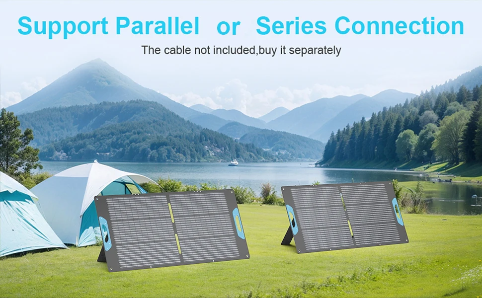 Panel solar portátil E-POWO 100W/200W, respaldo de energía de panel solar plegable impermeable IP67, cargador solar para central eléctrica RV/Free Envio a Cuba 15-21 dias - Image 13