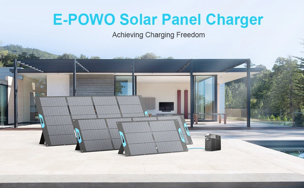Panel solar portátil E-POWO 100W/200W, respaldo de energía de panel solar plegable impermeable IP67, cargador solar para central eléctrica RV/Free Envio a Cuba 15-21 dias - Image 8