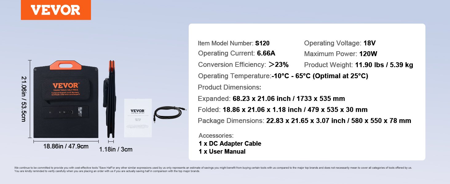 SucceBuy Panel Solar monocristalino portátil, cargador ETFE plegable, Panel de eficiencia resistente al agua para central eléctrica, Camping y senderismo/Free Envio a Cuba 15-21 dias - Image 16