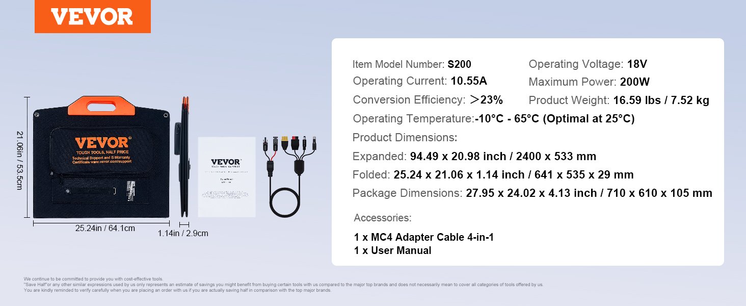 SucceBuy Panel Solar monocristalino portátil, cargador ETFE plegable, Panel de eficiencia resistente al agua para central eléctrica, Camping y senderismo/Free Envio a Cuba 15-21 dias - Image 15